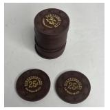 HUGE LOT OF VINTAGE HORSESHOE CLUB 25ï¿½ CHIPS