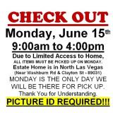 AUCTION PICK UP DAY & HOURS