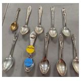 Q - LOT OF COLLECTIBLE STERLING SILVER SPOONS