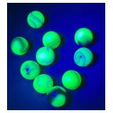 LARGE LOT OF URANIUM GLASS MARBLES
