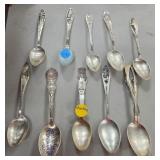 Q - LOT OF COLLECTIBLE STERLING SILVER SPOONS