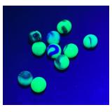 LARGE LOT OF URANIUM GLASS MARBLES