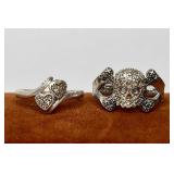 LOT OF 2 VINTAGE STERLING SILVER RINGS