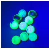 LARGE LOT OF URANIUM GLASS MARBLES