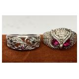 LOT OF 2 VINTAGE STERLING SILVER RINGS