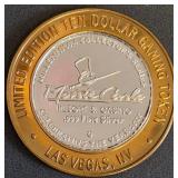 MONTE CARLO CASINO - $10 .999 SILVER TOKEN (14)