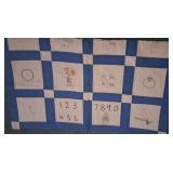 Q - HAND-MADE QUILT 42X34" (K99)
