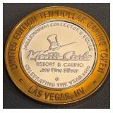 MONTE CARLO CASINO - $10 .999 SILVER TOKEN (11)