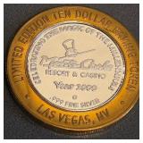 MONTE CARLO CASINO - $10 .999 SILVER TOKEN (10)