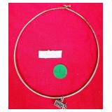 Q - STERLING SILVER COLLAR NECKLACE (W136)