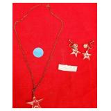 Q - STERLING SILVER PENDANT NECKLACE & EARRINGS