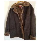 Q - LEATHER JACKET WITH SHERPA LINING (L169)