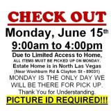 AUCTION PICK UP DAY & HOURS