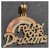 Q - 14K GOLD PENDANT (J27)