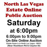 WELCOME TO OUR SAT. @6pm ONLINE PUBLIC AUCTION