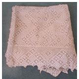 Q - HAND-MADE CROCHETED COVERLET SIZE FULL (K90)