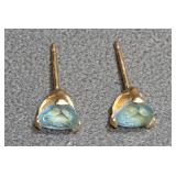 Q - PAIR OF 14K GOLD EARRINGS (J33)