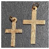 Q - 14K GOLD CROSS PENDANTS (J23)