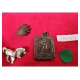 Q - STERLING SILVER PENDANT & PINS (W134)