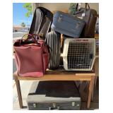 Q - MIXED LOT OF LUGGAGE & PET CARRIER