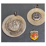 Q - THREE STERLING SILVER PENDANTS (J60)