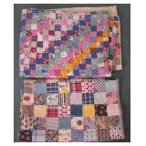 Q - TWO HAND MADE QUILTS SIZE FULL