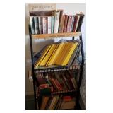 Q - FOUR-SHELF BOOKCASE WITH BOOKS & MAGAZINES