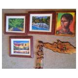 S2 - MIXED LOT OF JAMAICA ART FRAMED (A48)