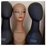 S2 - LOT OF THREE WIG/ HAT STANDS (A41)