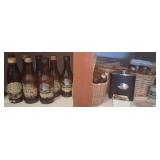 S2 - MIXED LOT OF BOTTLES, BASKETS, FLASK (K51)