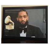 S2 - NIPSEY HUSSLE PRINT FRAMED 26X37" (O19)