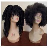 S2 - TWO WIGS WITH STANDS (A40)