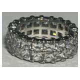 STERLING SILVER CZ RING 6.1 GRS