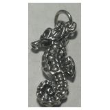 STERLING SILVER SEAHORSE CHARM 4.2 GRS