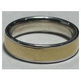 STERLING SILVER/10KT GOLD RING 6.90GRS