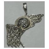 STERLING SILVER BASKET BALL PENDANT  10.9 GRS