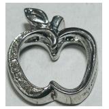 STERLING SILVER APPLE PENDANT 3.2 GRS