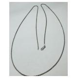 STERLING SILVER 30" ROPE CHAIN 8.8 GRS