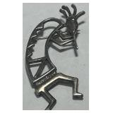 STERLING SILVER KOKOPELLI BROOCH 9.4 GRS