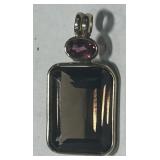 STERLING SILVER GEMSTONE PENDANT 2.5 GRS