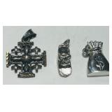 STERLING SILVER PENDANTS 7.9 GRS