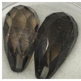 24.47CT SMOKEY QUARTZ GEMSTONES