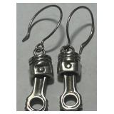 STERLING SILVER PISTON EARRINGS 9.8 GRS