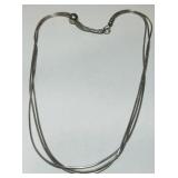 STERLING SILVER SILPADA TRIPLE-STRAND NECKLACE