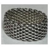STERLING SILVER TIFFANY & CO RING 8.00GRS