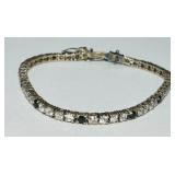 STERLING SILVER7 INCH  CZ BRACELET 11.20GRS