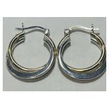 STERLING SILVER HOOP EARRINGS 6 GRS