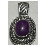 STERLING SILVER GEMSTONE PENDANT 12 GRS
