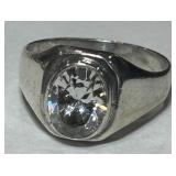 STERLING SILVER CZ RING 4.00GRS