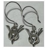 STERLING SILVER EARRINGS 3.4 GRS